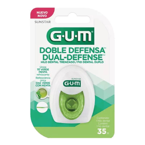Gum Hilo Dental Trenzado Dual Defence 35mts