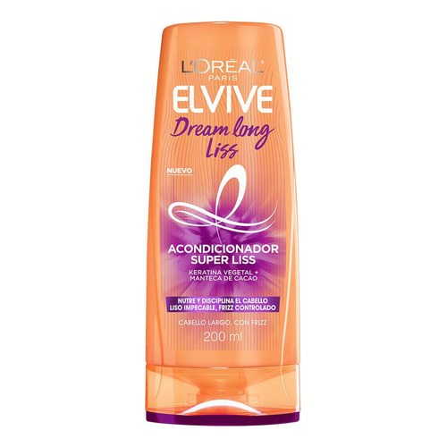 Acondicionador L'Oréal Paris Elvive Dream long liss Dream long liss en tubo depresible de 200mL por 1 unidad