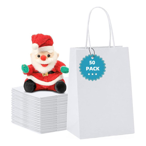 50pcs Bolsas De Regalo De Papel Con Asa Regalo Economicas