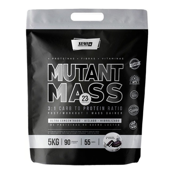 Suplemento en polvo Star Nutrition  Mutant Mass proteínas sabor cookies & cream en sachet de 5kg