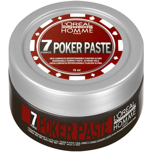 Cera Para Pelo Poker Paste Homme Loreal 75ml Fijación Fuerte