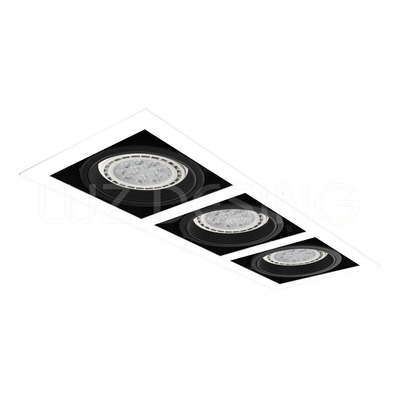 Spot Plafon Cardanico Embutir 3 Luces Apto Led Ar111 Gu10