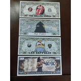 Billetes De Pink Floyd, Led Zeppelin, The Rollins Stones 