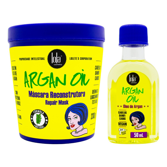 Lola Argan Oil Kit Reconstructor Mascara Serum Reparador 3c