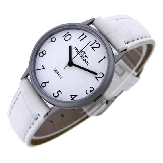 Reloj Montreal Mujer Ml1660 Caja Metal Extrachasimil Titanio