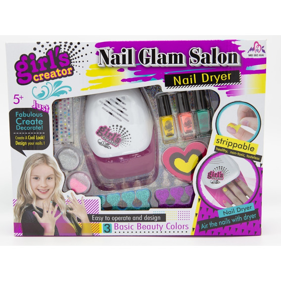 Kit/ Set De Uñas Para Niñas Juguete Con Accesorrios