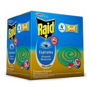 Raid Espirales Caja 12 Sobres X 4 Unidades