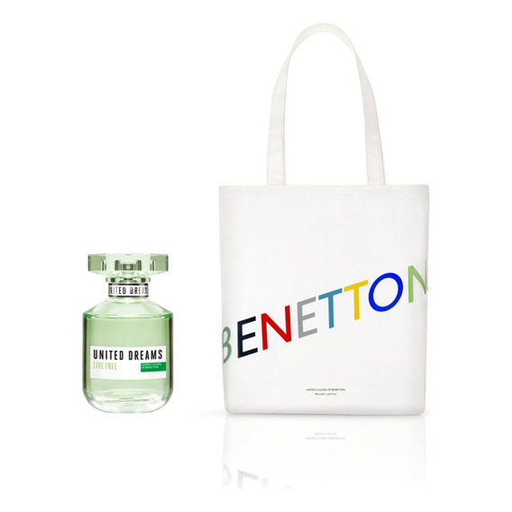 Benetton Perfume Mujer Ud Live Free Edt 80ml + Tote Bag