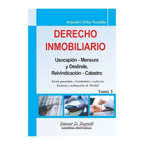 Derecho Inmobiliario Tomo 3, De Hillar Puxeddu. , Tapa Blanda En Español, 2022