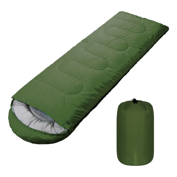 Sobre De Dormir Camping Dormilonas 2mt Con Capucha Color Verde