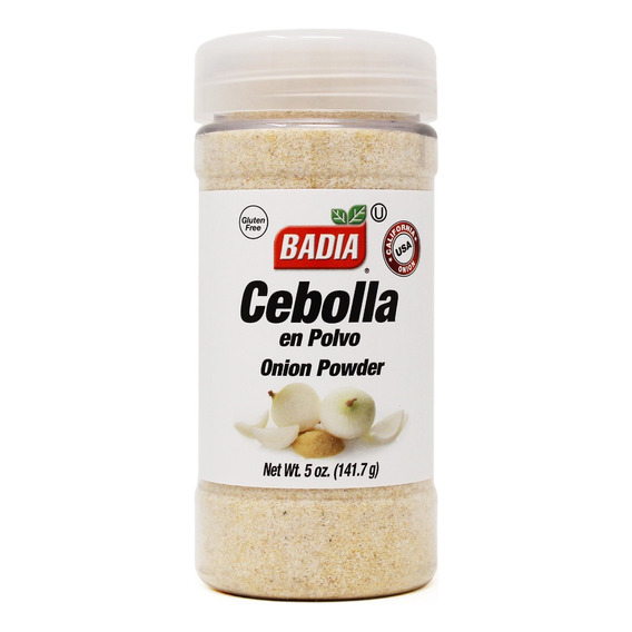 Cebolla En Polvo 141g Sin Gluten Vegano Kosher Badia