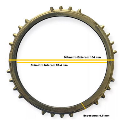 Anel Sincronizado Do Reversor Molib Tl5.80 Tl5.100 298678a1