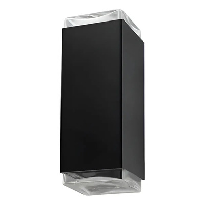 Difusor Bidireccional Exterior Apto Led Gu10 Luz Desing Negro