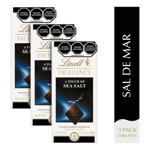 Pack X 3 Chocolate Lindt Excellence Sal 100g