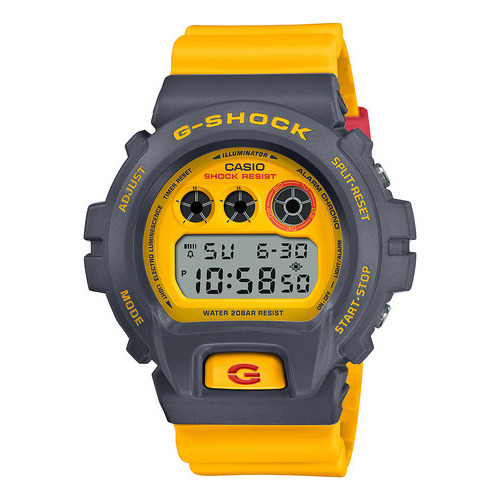 Reloj Casio G Shock Dw-6900y-9d Local Barrio Belgrano Color de la malla Amarillo Color del bisel Gris Color del fondo Amarillo
