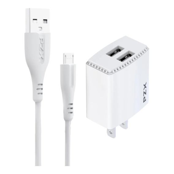 Cargador Y Cable Tipo Micro Usb-v8 Pzx Kit P06