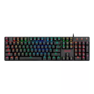 Teclado Gamer Redragon Shrapnel K589rgb Qwerty Outemu Blue Lp Español Latinoamérica Color Negro Con Luz Rgb