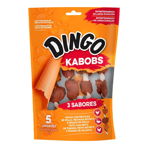 Snack Perro Dingo Triple Sabor - Kabob / 5 Un