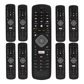 Kit 10 Controle Remoto Compatível Tv Philips Smart Netflix
