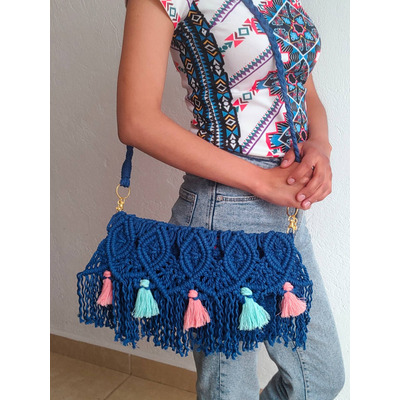 Bolso Tejido A Macramé /bolsa Boho