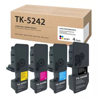 Kit 4 Toner Compatible Con Kyocera Tk-5242 Ecosys M5526 5026