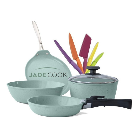 Jade Cook Smart Batería + Comal Y Utensilios Jade Cook Color Verde jade