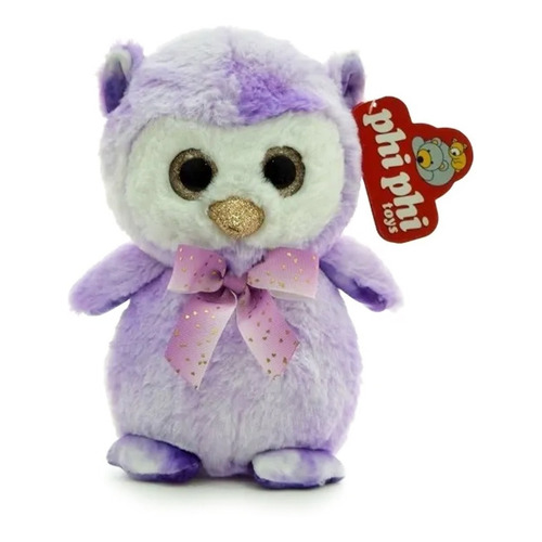 Peluche Animal Lechuza Cara Brillosa 23 Cm Phi Phi Toys