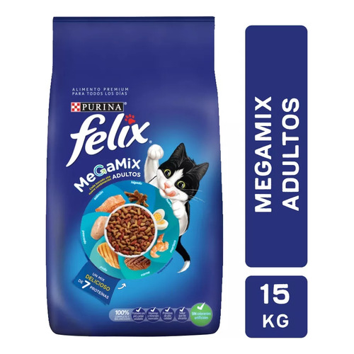 Felix Megamix Adultos 15kg Alimento Para Gato