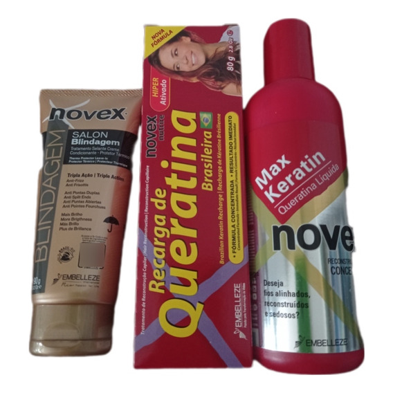 Kit Novex Queratina Brasilera + Protecto - g a $108