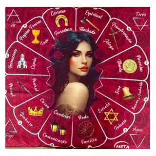 Toalha Sublimada Cigana Tarot Baralho 70x70cm- Selecione Cor