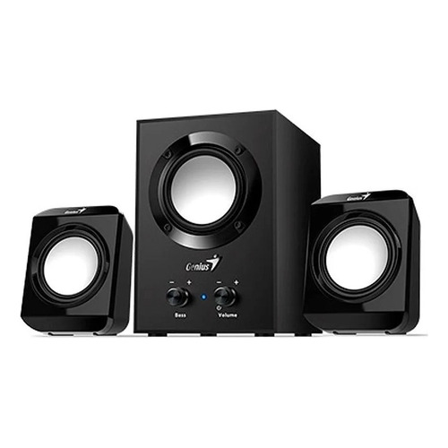 Parlantes Para Pc Notebook O Tv 2.1 Subwoofer Graves Genius Color Negro