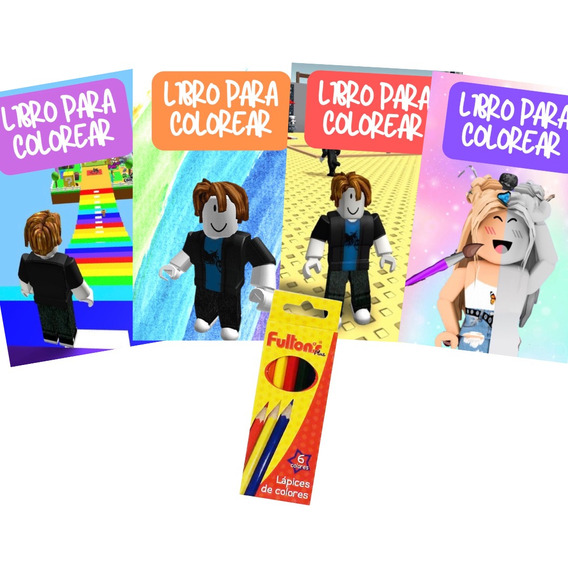 Pack 4 Libros Para Colorear Roblox