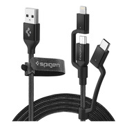  Cable Spigen Multipuerto 3 En 1 Carga Rapida 3.0 