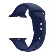 Malla Silicona Correa Para Smartwatch De 42mm Color Azul