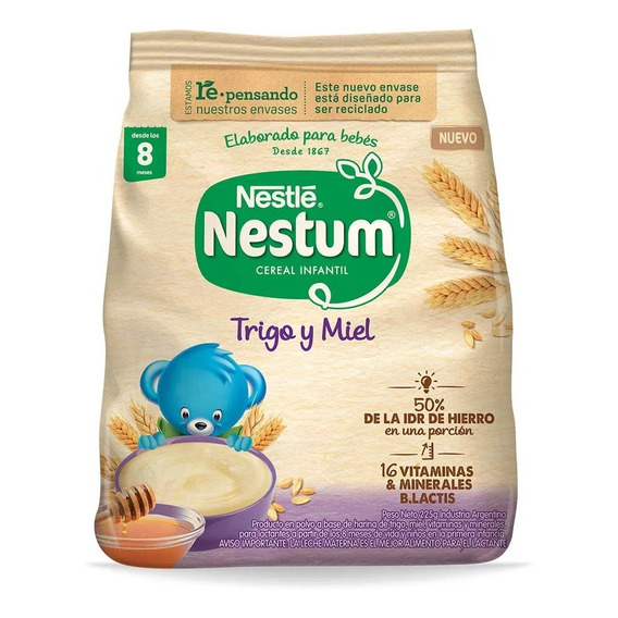 Nestum Cereal Infantil Trigo Y Miel Bolsa X 225gr