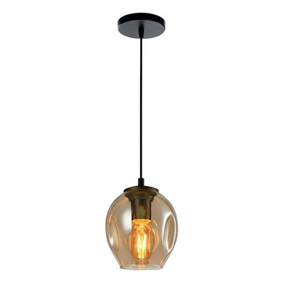 Colgante Ástrid Ámbar 1 Luz Apto Led Vidrio Moderno Cie