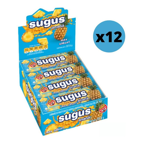 Caramelos Sugus Anana Pack X12 *golosinas Del Sur*