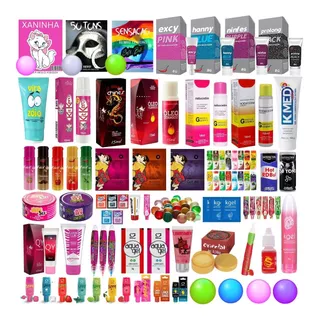 Kit 16 Produtos Lubrificante Gel Sexshop Atacado Variados