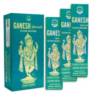 Incenso Anand Ganesh Special Box Com 12 Cartuchos De 25gr Fragrância Ganesh Especial