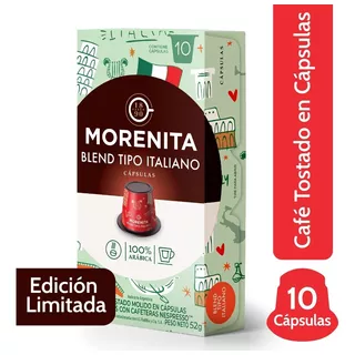 Cafe Morenita En Capsulas Blend Italiano 10 Caps X 5,2 Gr