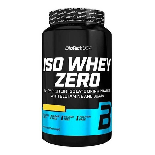 Suplemento en polvo Iso Whey Zero  Biotech Iso Whey Zero proteínas sabor banana en pote de 908g