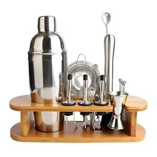 Juego De Coctelera Set Kit Barman Acero Inoxidable 16 Piezas