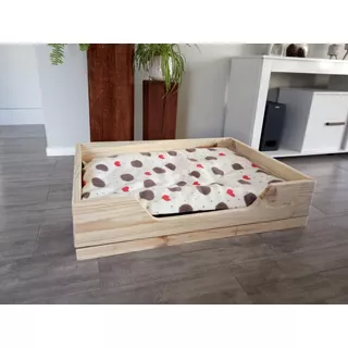 Camas Para Perros Y Gatos De Madera Con Colchón Casilla