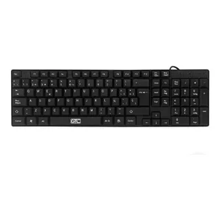 Teclado Usb Gtc Kbg-204 109 Teclas Color Negro Idioma Español