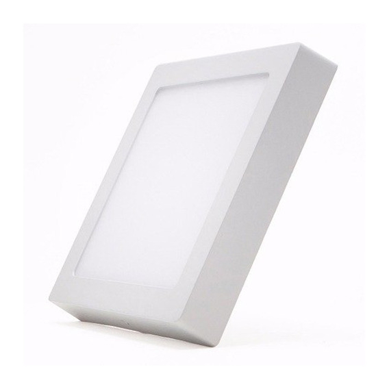 Panel Plafon Led 6w Superficie Cuadrado Luz Fría Color Blanco