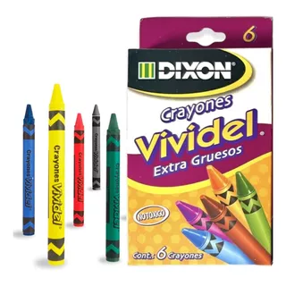 60 Crayones Dixon Vividel Extra Grueso 10 Cjas C / 6 Pz 