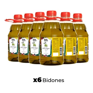 Aceite De Oliva Extra Virgen Sol De Aculeo Blend 6 X 2000 Ml