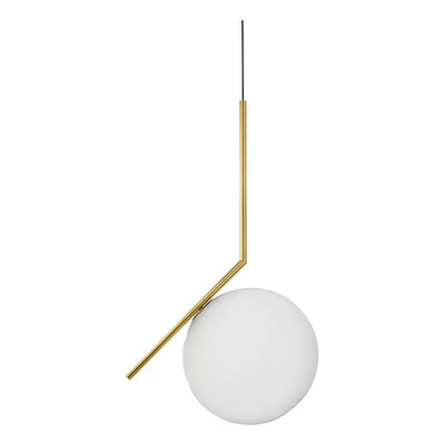  Colgante 1 Luz Ballon Dorado Globo Opal Apto Led E27 Ld Dorado