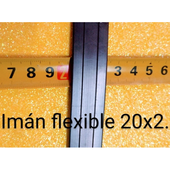 Iman Flexible Tira 20x2mm Cinta Magnetica El Mas Ancho! 4mt