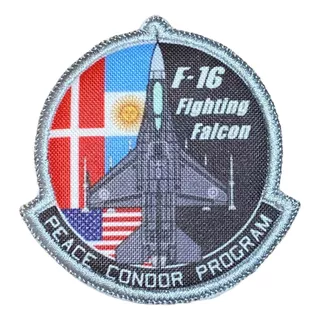 Parche Impreso Y Bordado F-16 Peace Condor Program Grande